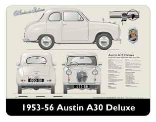 Austin A30 2 door Deluxe 1953-56 Mouse Mat